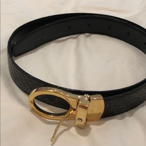 Black leather belt